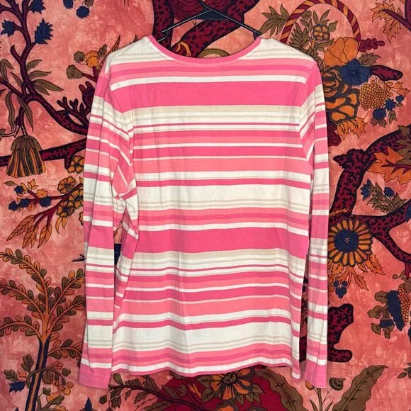 Pink Striped Longsleeve Tee - Picture 2 of 4